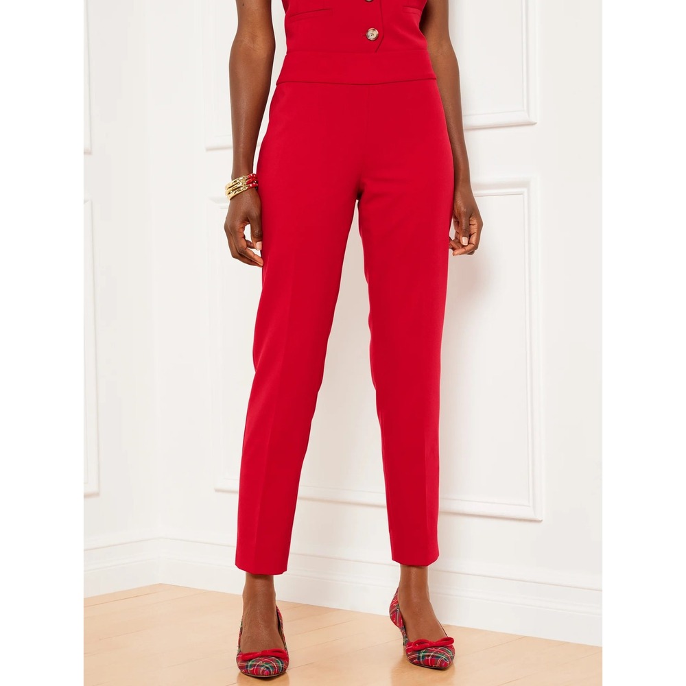 Talbots red Chatham ankle pants slacks women's‎ size 4P petite professional
